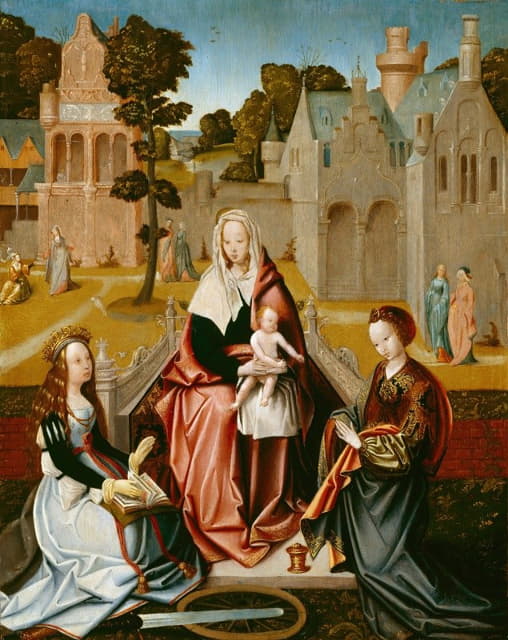 圣母玛利亚与圣凯瑟琳和抹大拉的圣玛丽一起登基