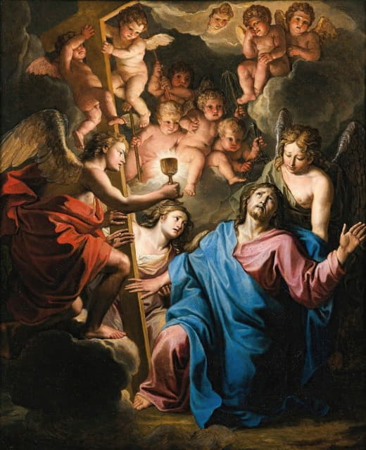 Noël Coypel - Christ At Prayer On The Mount Of Olives