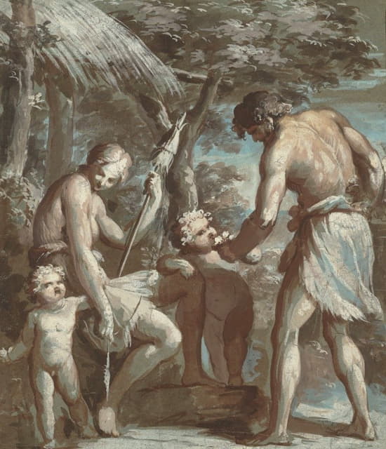 Carlo Alberto Baratta - Adam and Eve with Cain and Abel
