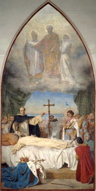 Auguste Jean-Baptiste Leloir - The death of Saint Louis