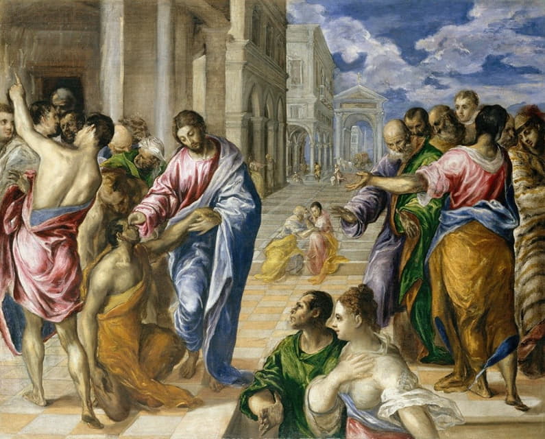 El Greco (Domenikos Theotokopoulos) - Christ Healing the Blind