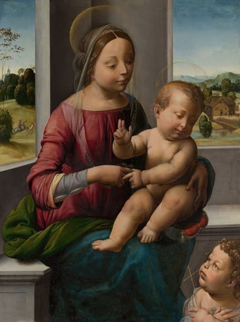 Fra Bartolomeo - Madonna and Child with the Young Saint John the Baptist