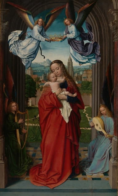 Gerard David - Virgin and Child with Four Angels