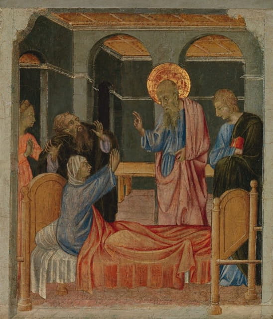 Giovanni di Paolo - Saint John the Evangelist Raises Drusiana