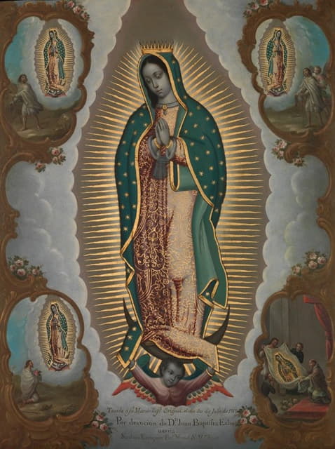 Nicolás Enríquez - The Virgin of Guadalupe with the Four Apparitions