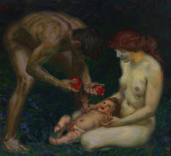Franz von Stuck - Adam und Eva (Die Familie)