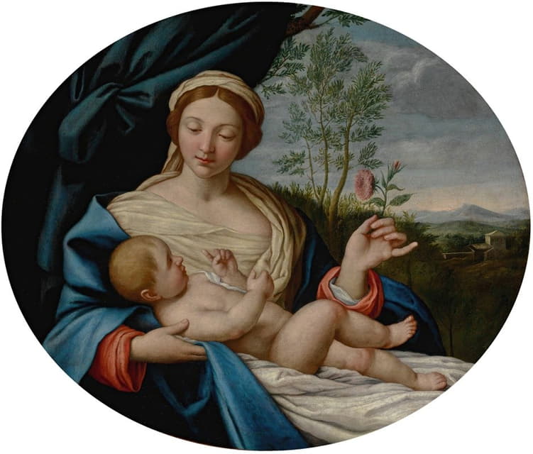 Giovanni Battista Salvi da Sassoferrato - Madonna and Child with the rose