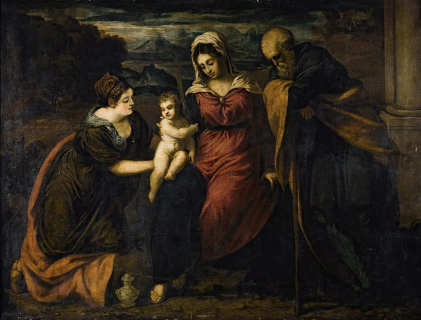 Giovanni Galizzi - The Holy Family With Mary Magdalene