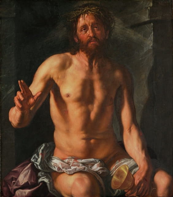Hendrick Goltzius - Man of Sorrows with a Chalice (Christ as Redeemer)