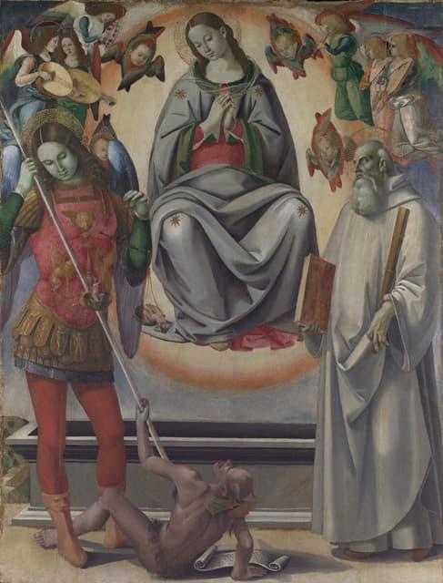 圣母玛利亚与圣徒迈克尔和本笃