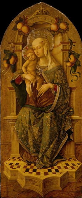 Nicola di Maestro Antonio - Madonna and Child Enthroned