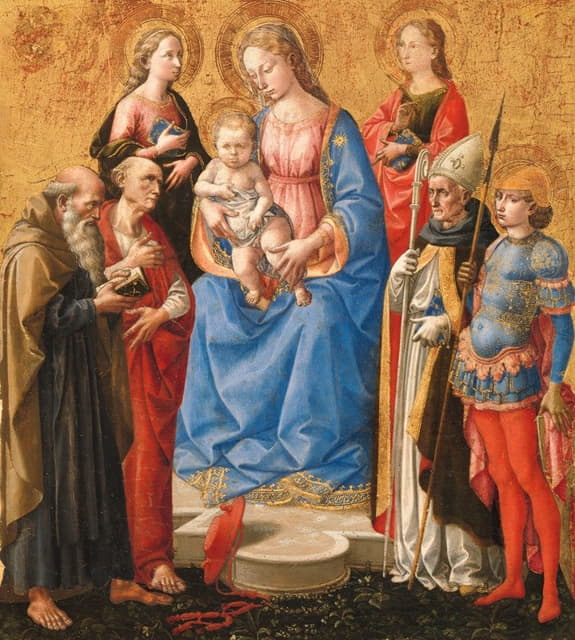 Pesellino - Madonna and Child with Six Saints