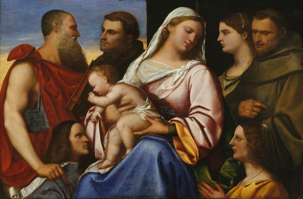 圣母玛利亚与圣人和捐赠者的孩子