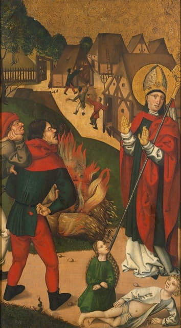 Swiss Painter - Saint Remigius and the Burning Wheat