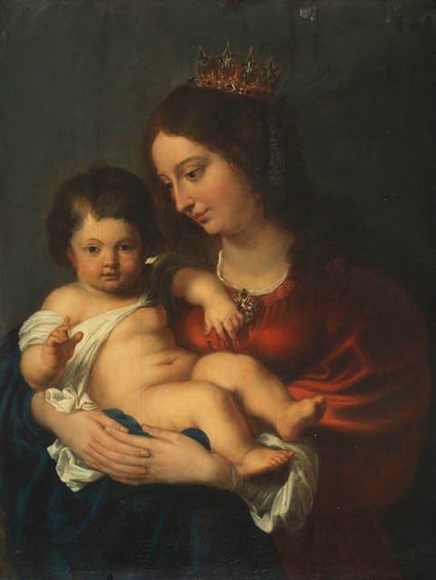 Anonymous - Madonna with the blessing baby Jesus