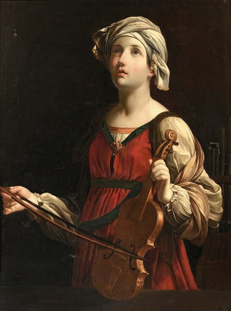 After Guido Reni - Saint Cecil