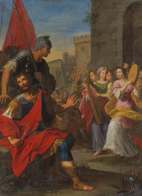 Bolognese School - Jephthah And His Daughter