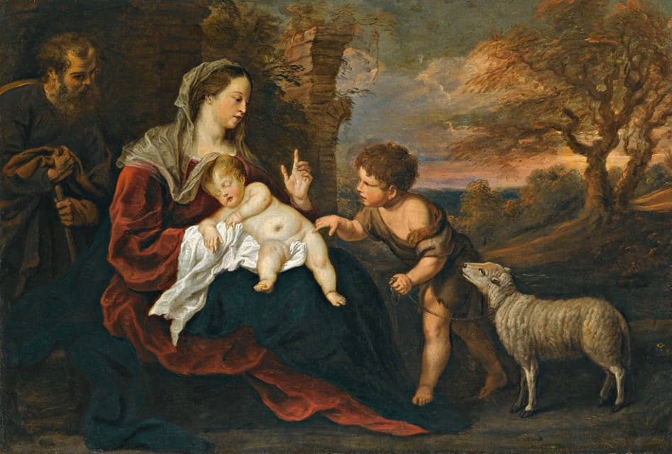 Gerard Seghers - The Holy Family With The Infant Saint John The Baptist