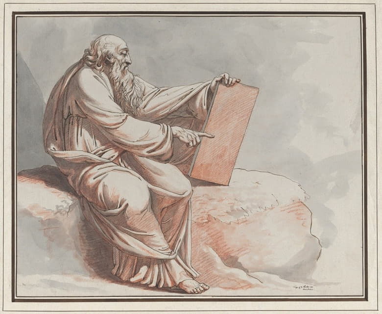 Johann Heinrich Lips - A Prophet Seated on a Rock