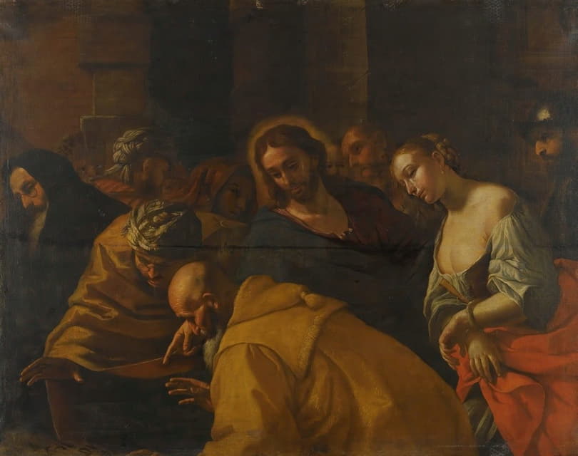 Mattia Preti - Christ And The Woman Taken In Adultery