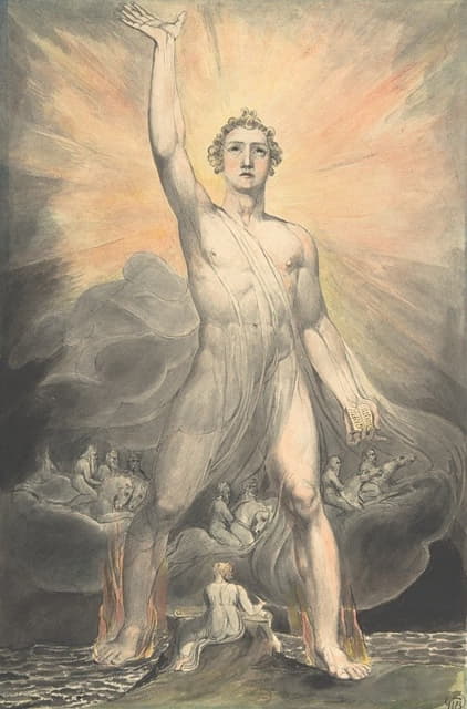 William Blake - Angel of the Revelation (Book of Revelation, chapter 10)