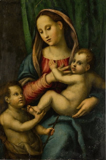 Florentine School - The Virgin and Child with the Infant Saint John the Baptist