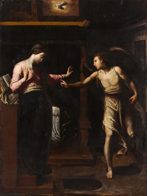 Follower of Luca Cambiaso - The Annunciation