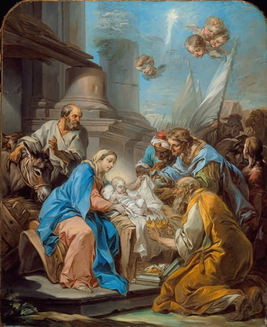 Charles-André van Loo - The Adoration of the Magi
