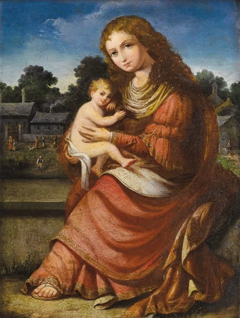 Circle of Domenichino - Madonna and Child