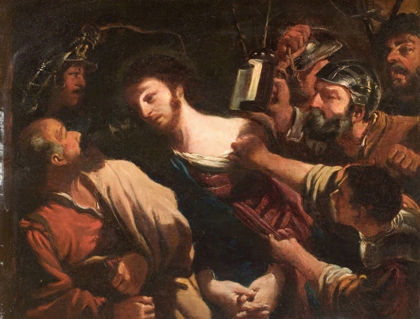 Follower of Guercino - The Betrayal of Christ