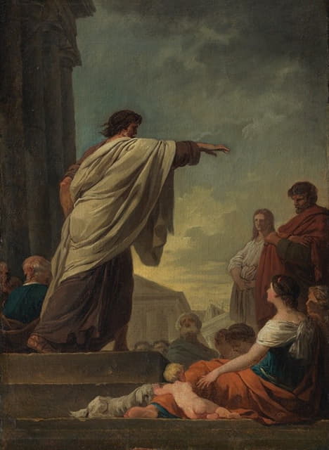 Joseph Benoît Suvée - The Predication of Saint Paul