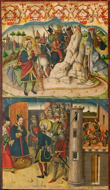 Martín de Soria - Saint Christopher Meets Satan; Saint Christopher before the King of Lycia