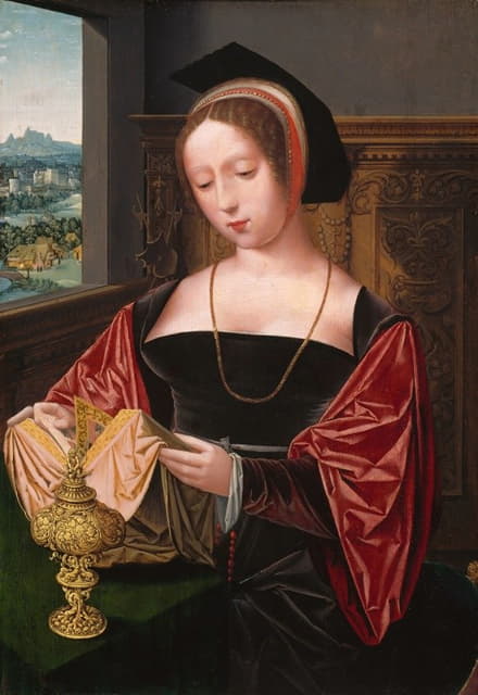 Master of the Female Half-Lengths - A Lady Reading (Saint Mary Magdalene)