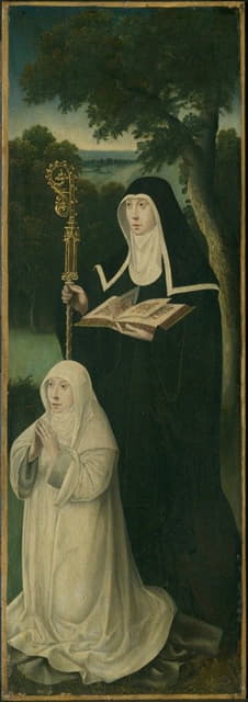 North Netherlandish School - Saint Gertrude of Nivelles and an Augustinian Canoness