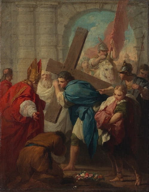 皇帝赫拉克利乌斯背着十字架