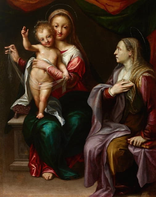 Anonymous - The Virgin and Child with Saint Anne