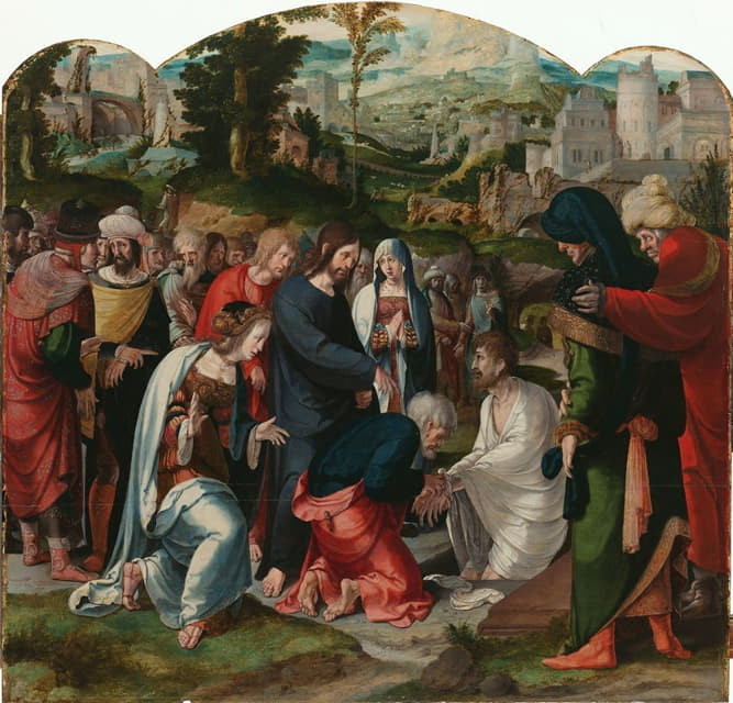 Aertgen Claesz van Leyden - The Raising of Lazarus