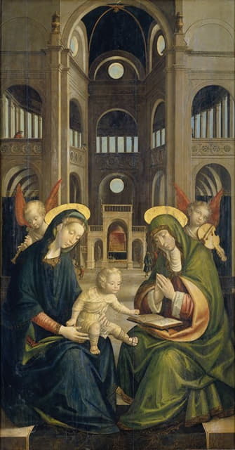 Defendente Ferrari - The Madonna and Child with St Anne