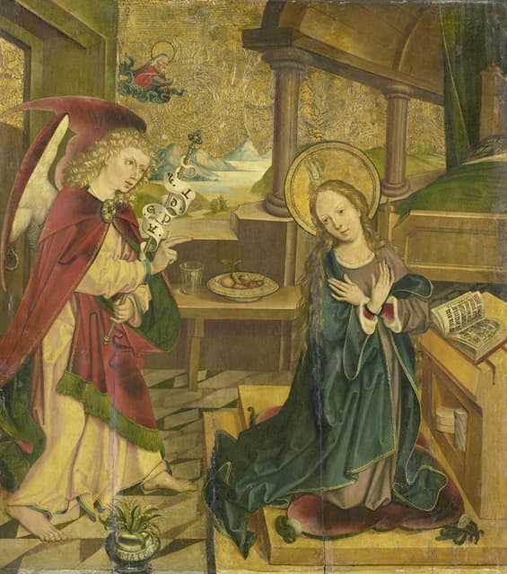 Meester van het Salemer Altaar - Annunciation to the Virgin