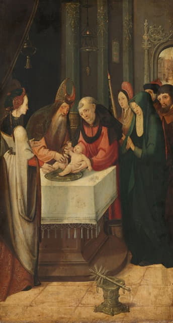 Pseudo Jan Wellens de Cock - Circumcision of Christ, Left Wing of an Altarpiece