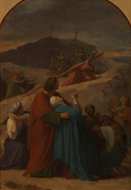 Émile Signol - Jésus portant sa croix, La Vierge sur le chemin du Calvaire