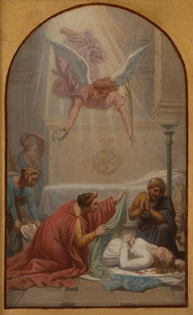 Sébastien Norblin de la Gourdaine - L’impératrice Prisca ensevelissant le corps de sainte Suzanne