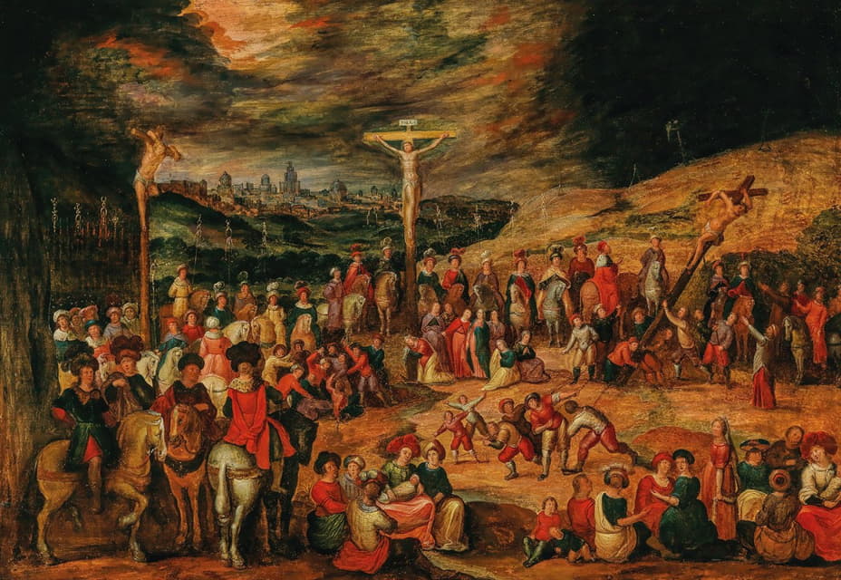 Frans Francken The Elder - The Crucifixion on Mount Calvary