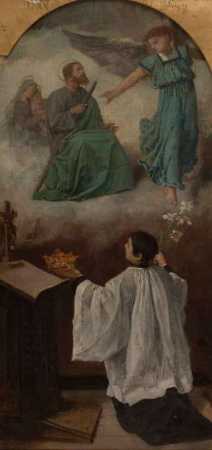 Isidore Patrois - Saint Louis de Gonzague en contemplation devant les vertus de Jésus ou La vision de saint Louis de Gonzague
