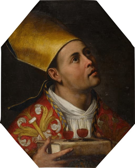 Filippo Vitale - St. Januarius holding vials of his blood
