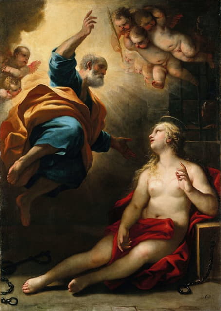 Luca Giordano - Saint Peter healing Saint Agatha