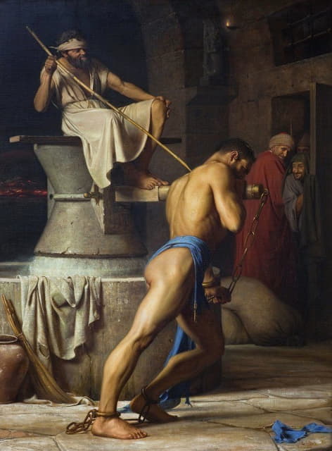 Carl Bloch - Samson and the Philistines