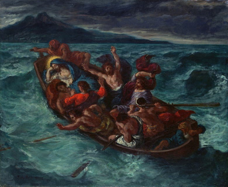 Eugène Delacroix - Christ Asleep during the Tempest
