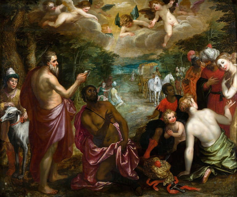 Hendrik van Balen - The Baptism of the Chamberlain of Queen Candace of Ethiopia
