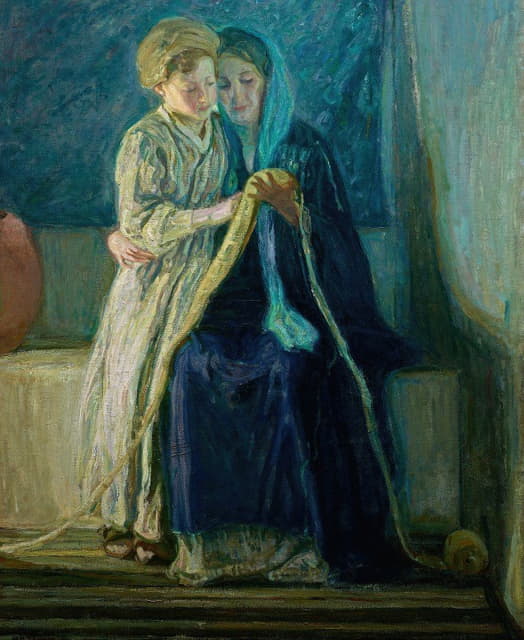 Henry Ossawa Tanner - Christ and His Mother Studying the Scriptures